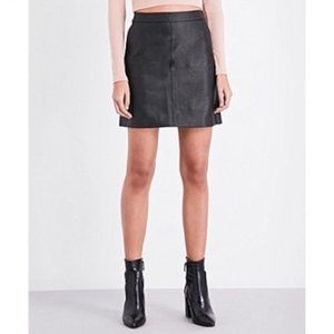TOPSHOP Vegan Leather Mini Skirt - 6